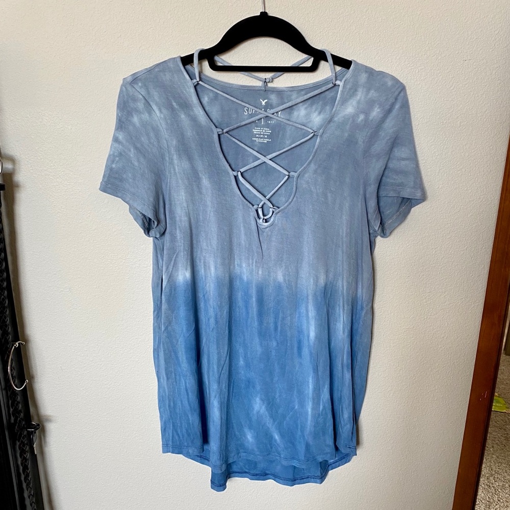 American Eagle Soft & Sexy Blue Tee